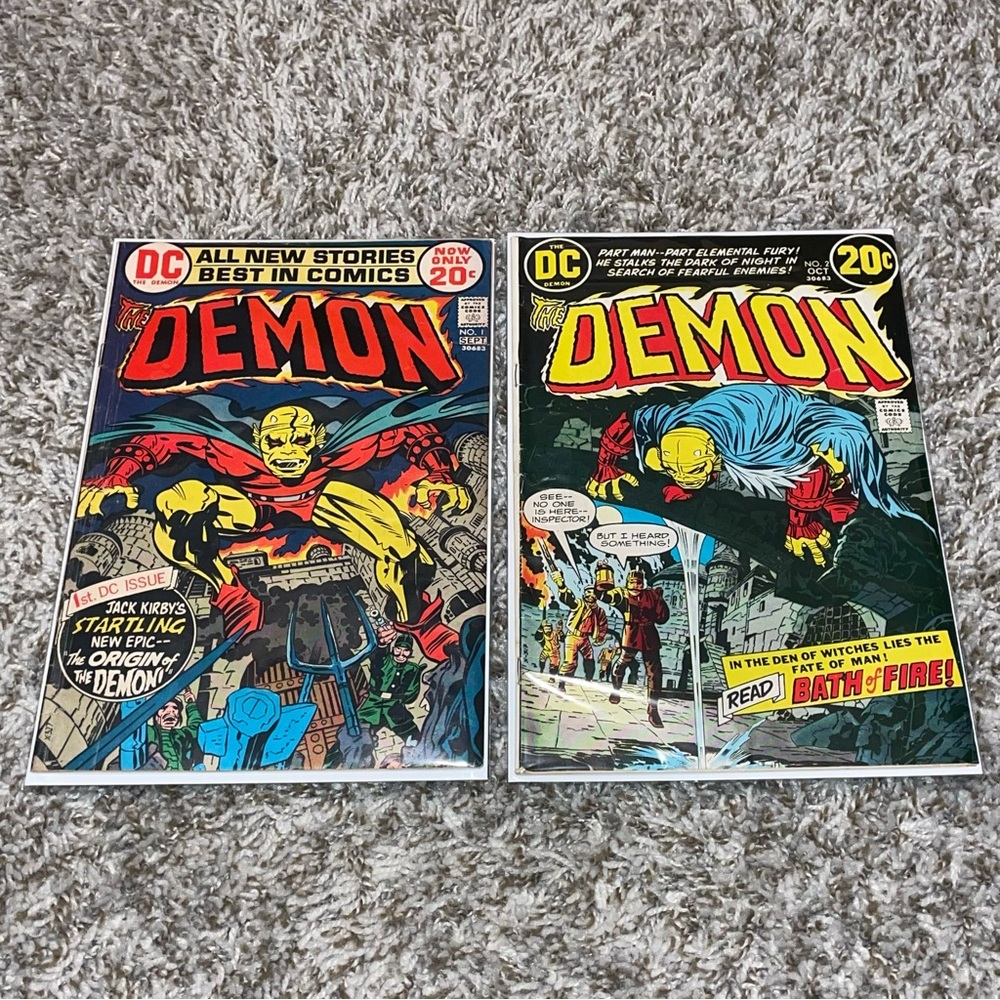 VINTAGE 1972 DC COMICS THE DEMON Key 1st Origin & 2nd App Bronze Age Comic #1 #2
